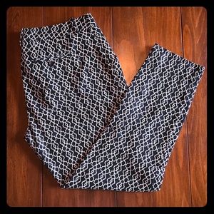 Merona Black & White Ankle Pant size 4